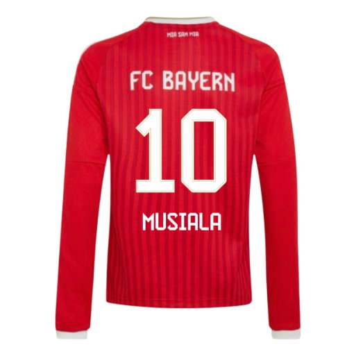 2026-2027 Bayern Munich Long Sleeve Home Shirt (Kids) (Musiala 10)