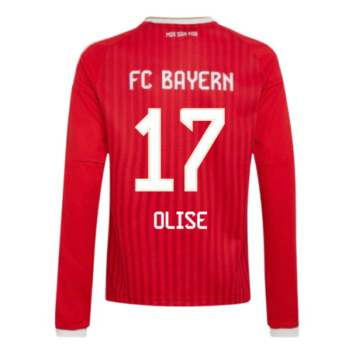 2026-2027 Bayern Munich Long Sleeve Home Shirt (Kids) (Olise 17)