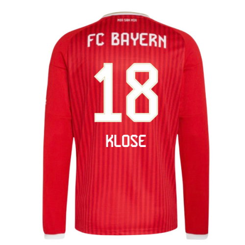 2026-2027 Bayern Munich Long Sleeve Home Shirt (Klose 18)