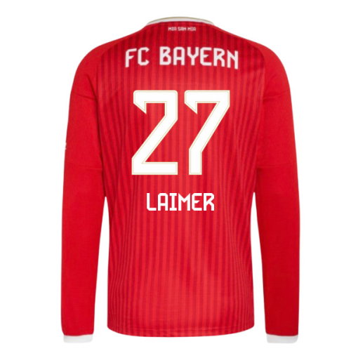 2026-2027 Bayern Munich Long Sleeve Home Shirt (Laimer 27)
