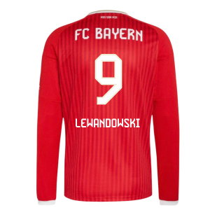 2026-2027 Bayern Munich Long Sleeve Home Shirt (Lewandowski 9)