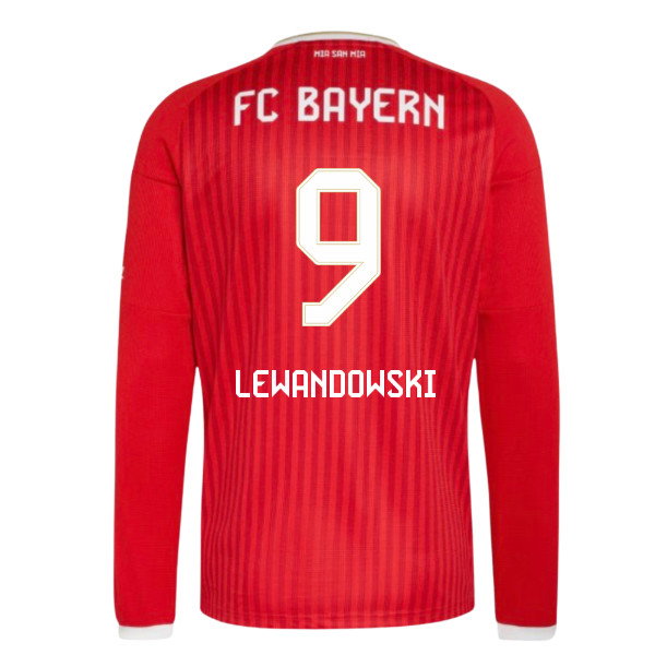 2026-2027 Bayern Munich Long Sleeve Home Shirt (Lewandowski 9)