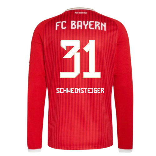 2026-2027 Bayern Munich Long Sleeve Home Shirt (Schweinsteiger 31)