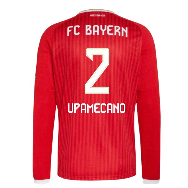 2026-2027 Bayern Munich Long Sleeve Home Shirt (Upamecano 2)