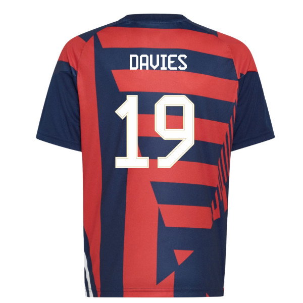 2026-2027 Bayern Munich Pre-Match Shirt (Night Indigo) - Kids (Davies 19)