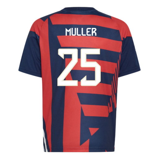 2026-2027 Bayern Munich Pre-Match Shirt (Night Indigo) - Kids (Muller 25)