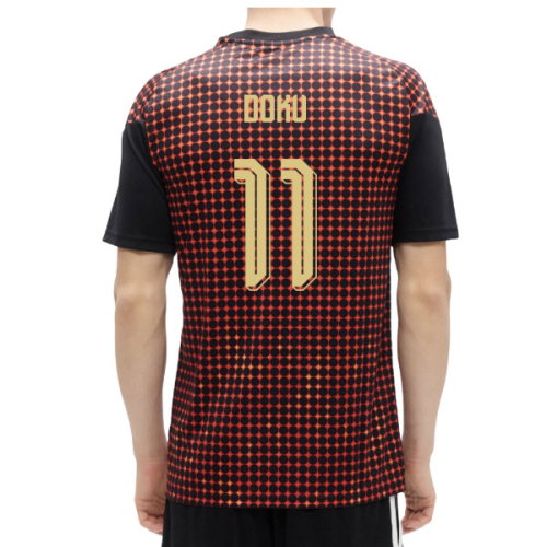 2026-2027 Belgium Home Pre-Match Shirt (Black-Red) (Doku 11)