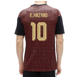 2026-2027 Belgium Home Pre-Match Shirt (Black-Red) (E.Hazard 10)