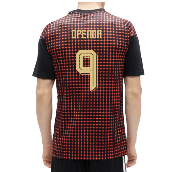 2026-2027 Belgium Home Pre-Match Shirt (Black-Red) (Openda 9)