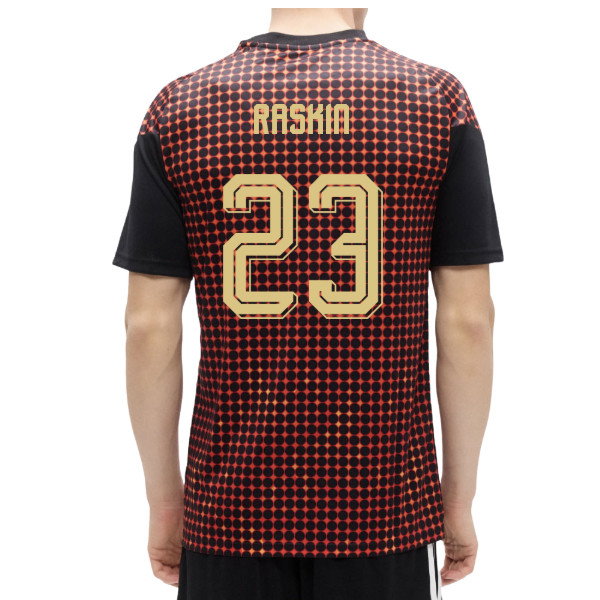 2026-2027 Belgium Home Pre-Match Shirt (Black-Red) (Raskin 23)