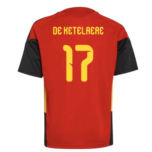 2026-2027 Belgium Training Jersey (Red) - Kids (De Ketelaere 17)