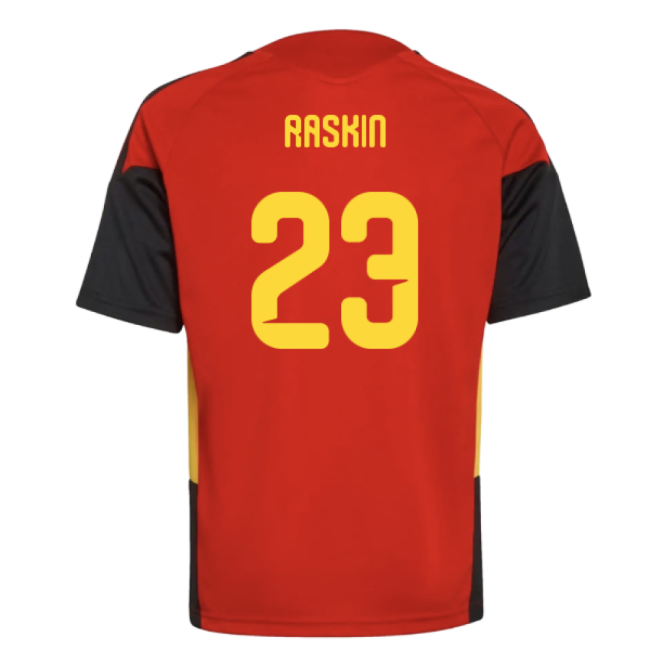 2026-2027 Belgium Training Jersey (Red) - Kids (Raskin 23)