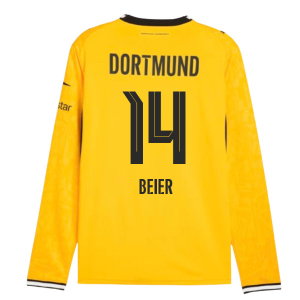 2026-2027 Borussia Dortmund Long Sleeve Home Shirt (Beier 14)