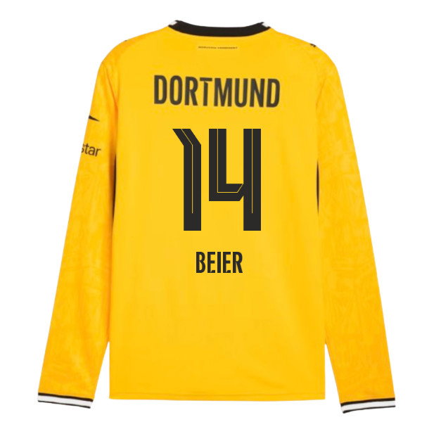 2026-2027 Borussia Dortmund Long Sleeve Home Shirt (Beier 14)