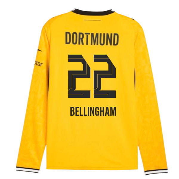 2026-2027 Borussia Dortmund Long Sleeve Home Shirt (Bellingham 22)