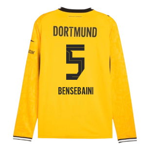 2026-2027 Borussia Dortmund Long Sleeve Home Shirt (Bensebaini 5)