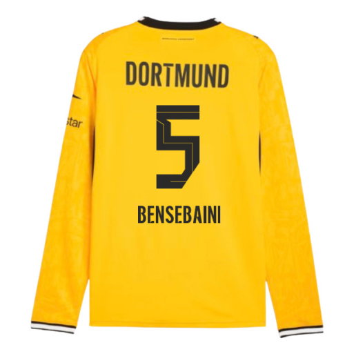 2026-2027 Borussia Dortmund Long Sleeve Home Shirt (Bensebaini 5)