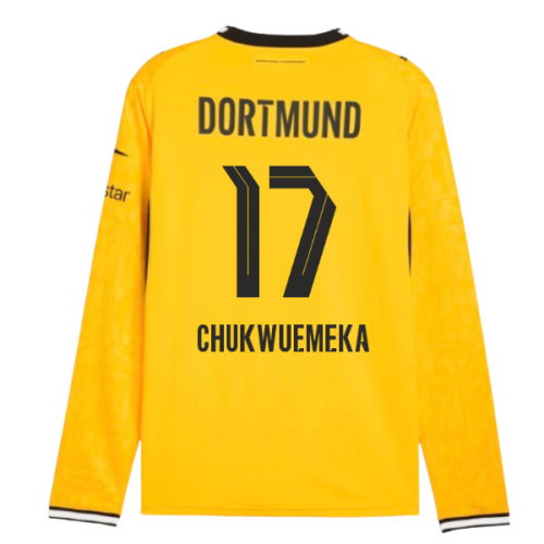 2026-2027 Borussia Dortmund Long Sleeve Home Shirt (Chukwuemeka 17)