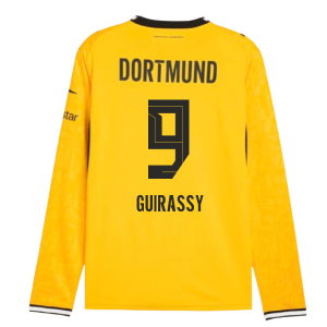 2026-2027 Borussia Dortmund Long Sleeve Home Shirt (Guirassy 9)