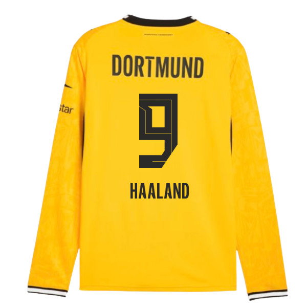 2026-2027 Borussia Dortmund Long Sleeve Home Shirt (Haaland 9)