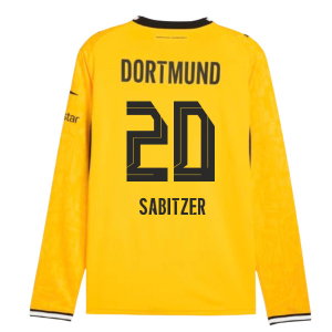 2026-2027 Borussia Dortmund Long Sleeve Home Shirt (Sabitzer 20)