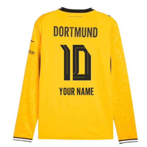 2026-2027 Borussia Dortmund Long Sleeve Home Shirt (Your Name)