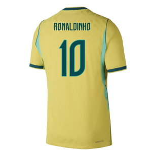 2026-2027 Brazil Authentic Aero-Fit Match Home Shirt (Ronaldinho 10)