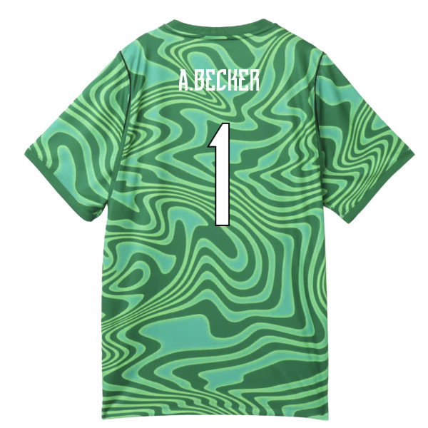 2026-2027 Brazil Goalkeeper Shirt (Green) - Kids (A.Becker 1)