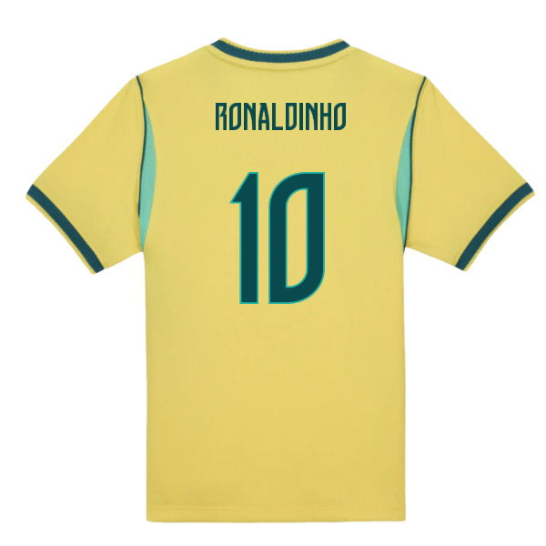 2026-2027 Brazil Home Little Boys Mini Kit (Ronaldinho 10)