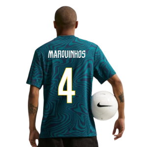 2026-2027 Brazil Primary Dri-Fit Shirt (Geode Teal) (Marquinhos 4)