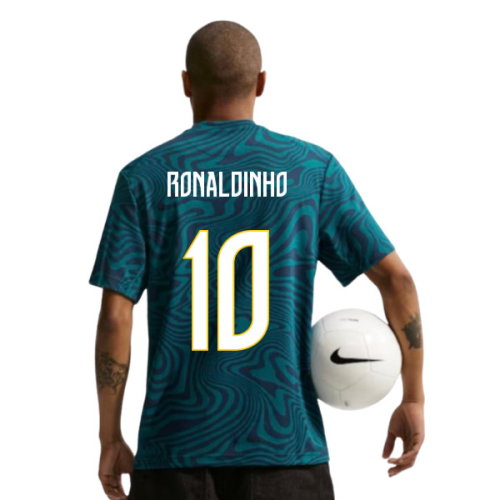 2026-2027 Brazil Primary Dri-Fit Shirt (Geode Teal) (Ronaldinho 10)