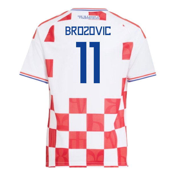 2026-2027 Croatia Adidas Home Shirt (Kids) (Brozovic 11)
