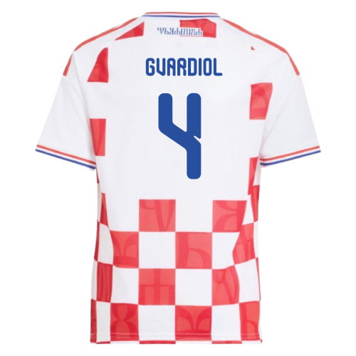 2026-2027 Croatia Adidas Home Shirt (Kids) (Gvardiol 4)