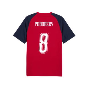 2026-2027 Czech Republic Warm Up Jersey (Dark Cherry) (Poborsky 8)