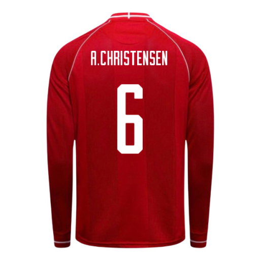2026-2027 Denmark Long Sleeve Home Shirt (A.Christensen 6)