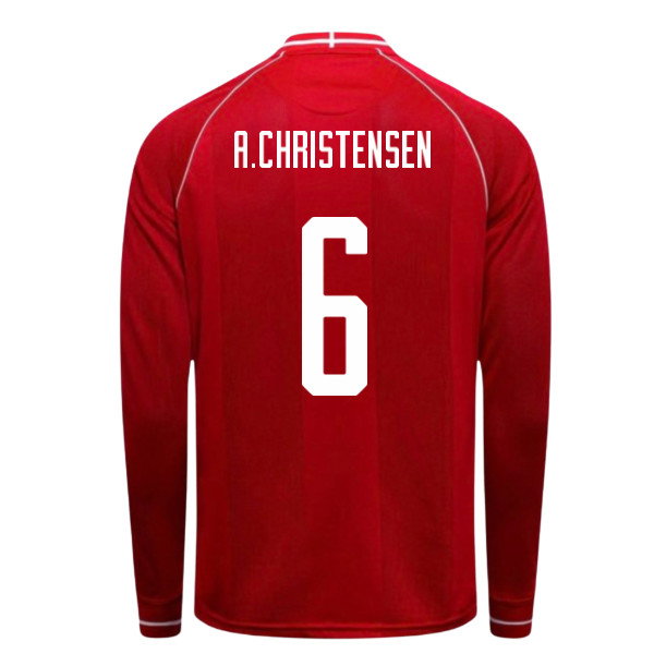 2026-2027 Denmark Long Sleeve Home Shirt (A.Christensen 6)