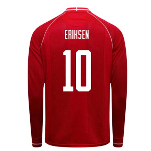 2026-2027 Denmark Long Sleeve Home Shirt (Eriksen 10)