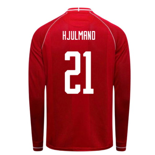 2026-2027 Denmark Long Sleeve Home Shirt (Hjulmand 21)