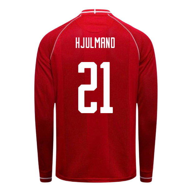 2026-2027 Denmark Long Sleeve Home Shirt (Hjulmand 21)