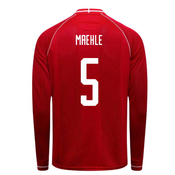 2026-2027 Denmark Long Sleeve Home Shirt (Maehle 5)