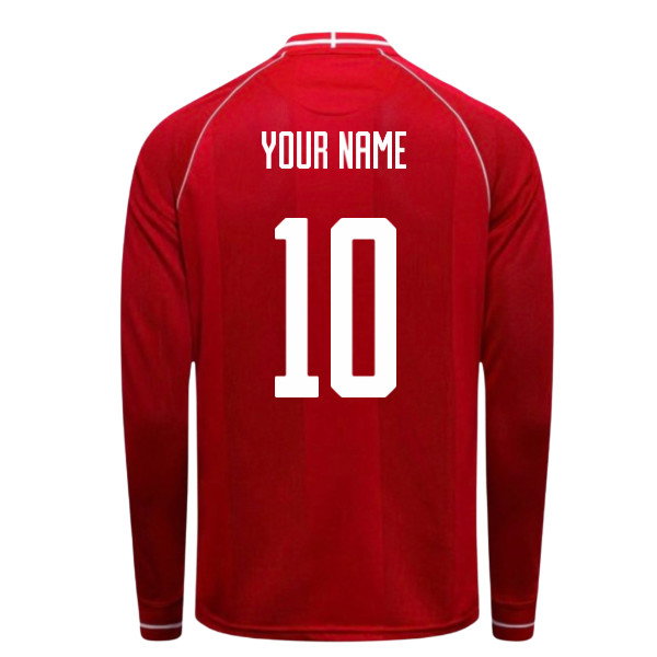 2026-2027 Denmark Long Sleeve Home Shirt (Your Name)