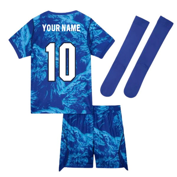 2026-2027 England Home Goalkeeper Mini Kit (Blue) (Your Name)