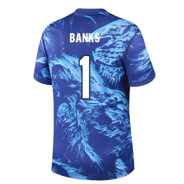2026-2027 England Home Goalkeeper Shirt (Blue) (Banks 1)