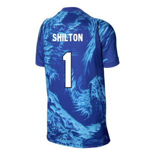2026-2027 England Home Goalkeeper Shirt (Blue) - Kids (Shilton 1)
