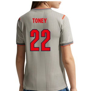 2026-2027 England x Palace Pre-Match Shirt (Grey) - Kids (Toney 22)