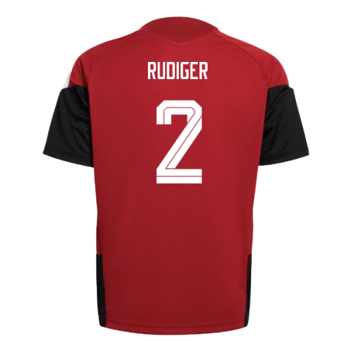 2026-2027 Germany Training Jersey (Red) - Kids (Rudiger 2)