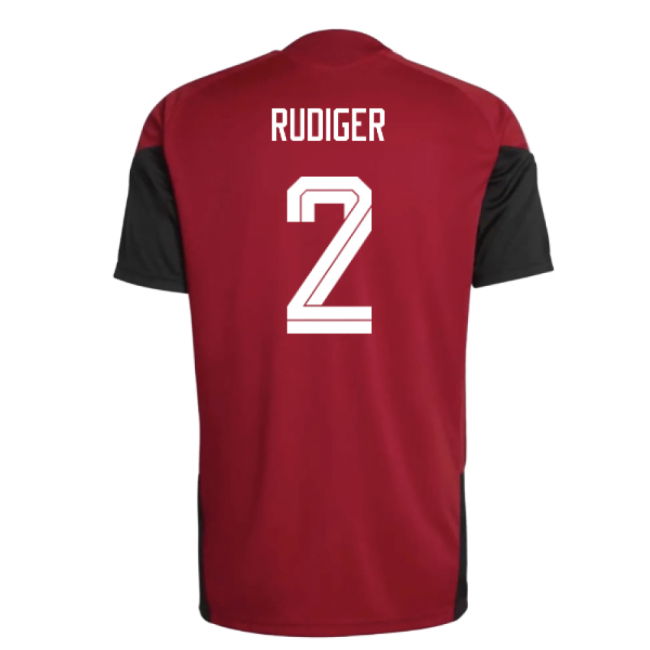 2026-2027 Germany Training Jersey (Red) (Rudiger 2)