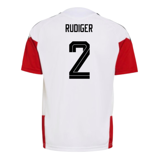 2026-2027 Germany Training Jersey (White) - Kids (Rudiger 2)
