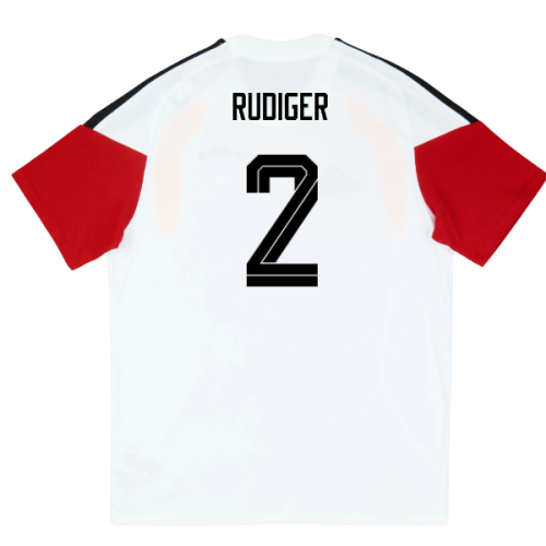 2026-2027 Germany Training Tee (White) - Kids (Rudiger 2)