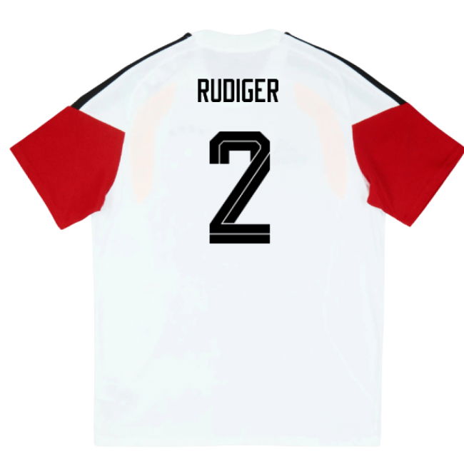 2026-2027 Germany Training Tee (White) - Kids (Rudiger 2)